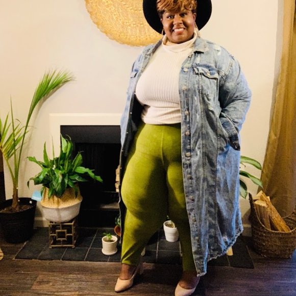 Pants - Fancy Green Stirrup Pants 2x